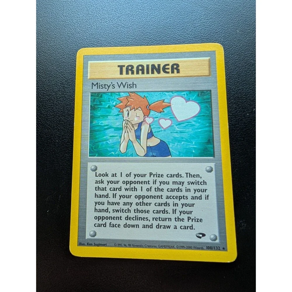 Misty's Wish 108/132 Gym Challenge Regular rare pokemon card vintage